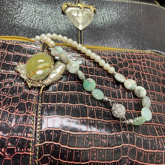 Unisex Italian leather NEW Vintage different piece of Art made as… - Picture 1 of 3